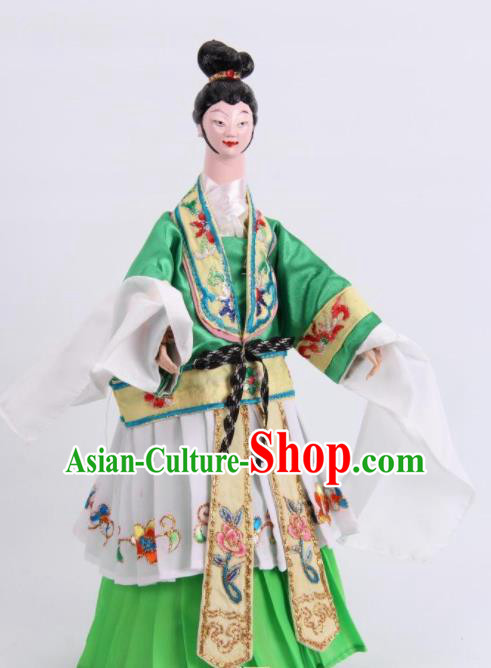 Traditional Chinese Beauty Wang Zhaojun Puppet Marionette Puppets String Puppet Wooden Image Arts Collectibles
