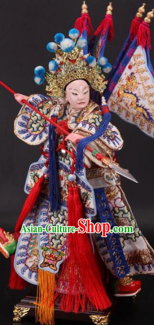 Traditional Chinese General Zhao Yun Marionette Puppets Handmade Puppet String Puppet Wooden Image Arts Collectibles
