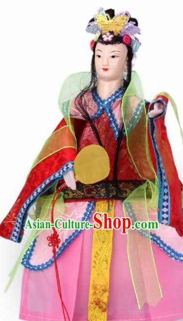 Traditional Chinese Red Beauty Marionette Puppets Handmade Puppet String Puppet Wooden Image Arts Collectibles