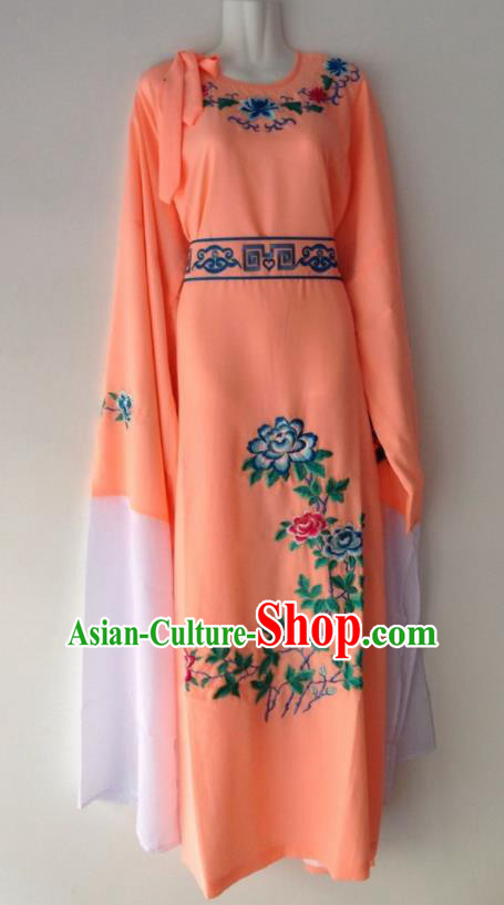Traditional Chinese Huangmei Opera Niche Orange Robe Ancient Gifted Scholar Costume for Men