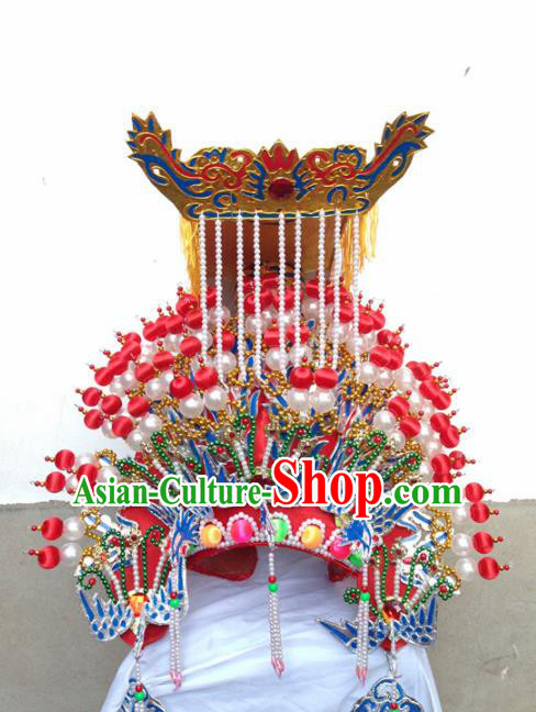 Traditional Chinese Beijing Opera Diva Phoenix Coronet Hat Ancient Imperial Consort Headwear for Women