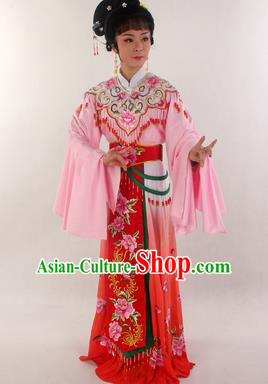 Handmade Traditional Chinese Beijing Opera Hua Tan Diva Red Dress Ancient Imperial Consort Costumes for Women