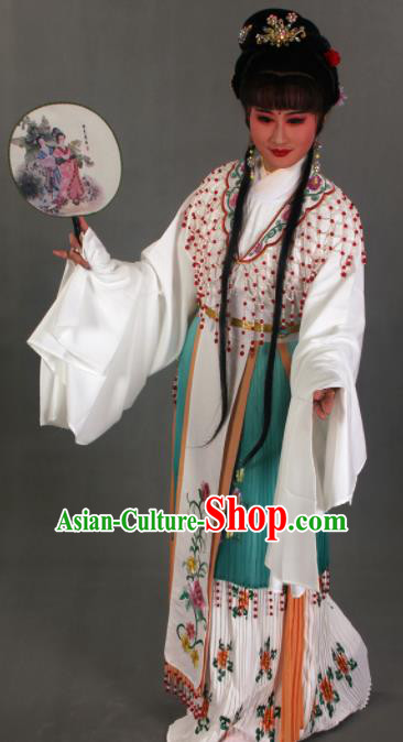 Traditional Chinese Beijing Opera Actress Green Dress Ancient Court Princess Costumes for Women