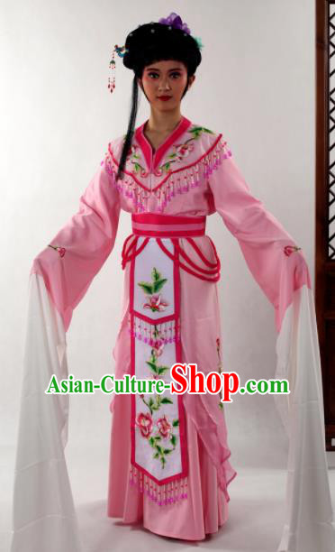 Traditional Chinese Huangmei Opera Diva Pink Dress Ancient Peking Opera Nobility Lady Costume for Women