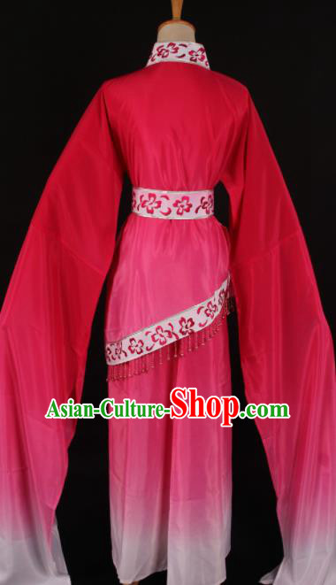 Chinese Traditional Shaoxing Opera Rosy Dress Ancient Peking Opera Maidservant Xi Shi Costume for Women