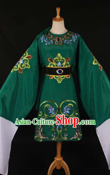 Chinese Traditional Shaoxing Opera Dowager Countess Green Dress Ancient Peking Opera Costume for Women