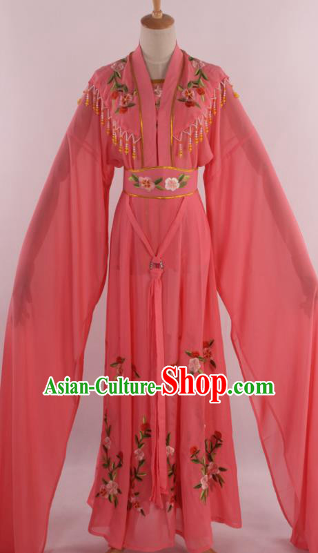 Chinese Traditional Shaoxing Opera Diva Goddess Peach Pink Dress Ancient Peking Opera Actress Costume for Women