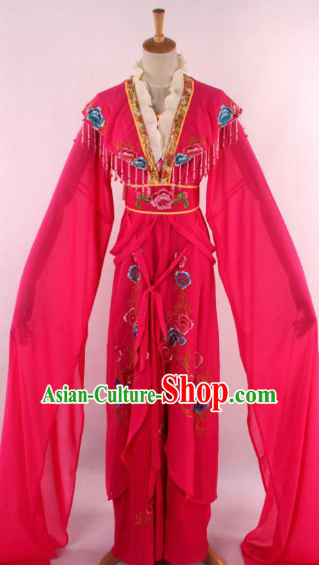 Chinese Traditional Beijing Opera Peri Rosy Dress Ancient Peking Opera Diva Princess Costume for Women