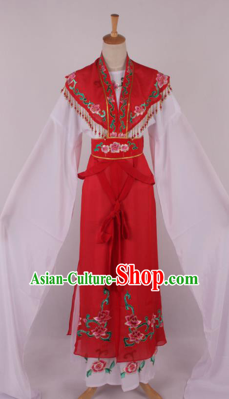 Chinese Traditional Beijing Opera Actress Princess Red Dress Ancient Peking Opera Diva Costume for Women