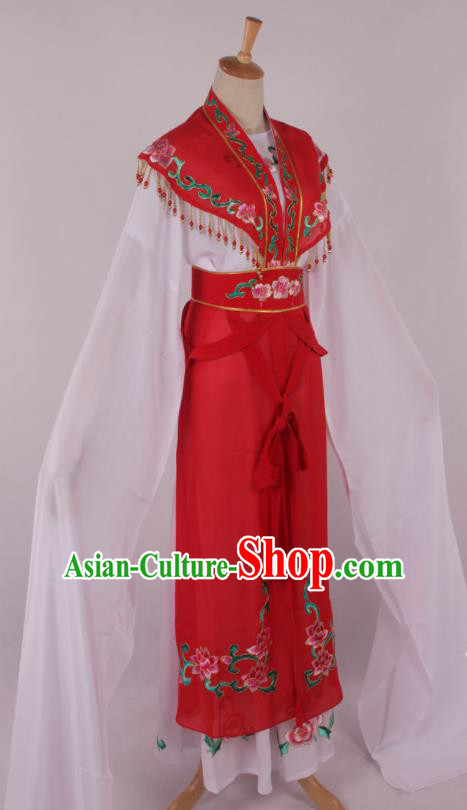 Chinese Traditional Beijing Opera Actress Princess Red Dress Ancient Peking Opera Diva Costume for Women