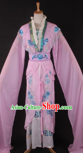 Professional Chinese Beijing Opera Palace Princess Pink Dress Ancient Traditional Peking Opera Diva Costume for Women
