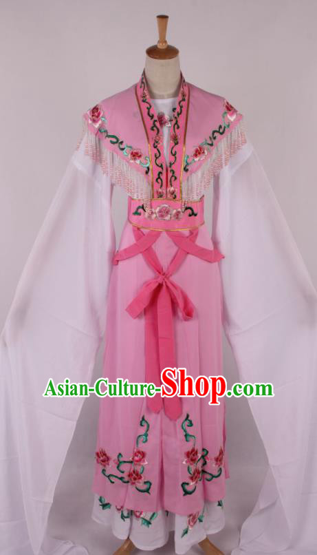 Chinese Traditional Beijing Opera Actress Princess Pink Dress Ancient Peking Opera Diva Costume for Women