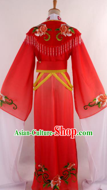 Chinese Traditional Opera Romance of the West Chamber Red Dress Ancient Peking Opera Nobility Lady Costume for Women