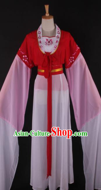 Professional Chinese Beijing Opera Maidservant Red Dress Ancient Traditional Peking Opera Diva Costume for Women