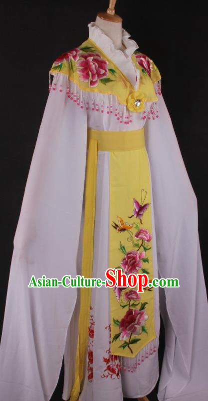 Professional Chinese Beijing Opera Princess Yellow Dress Ancient Traditional Peking Opera Diva Costume for Women