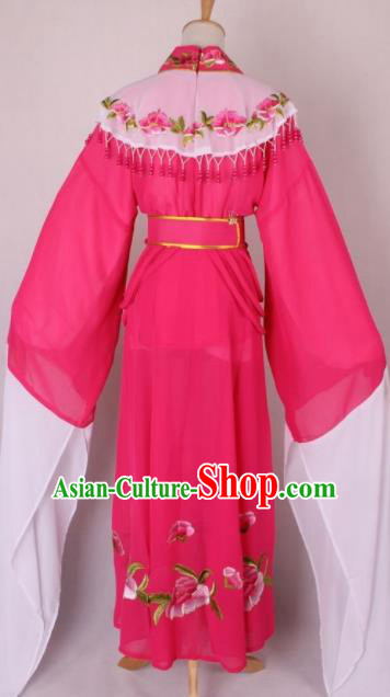 Professional Chinese Beijing Opera Nobility Lady Rosy Dress Ancient Traditional Peking Opera Costume for Women