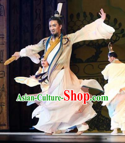 Traditional Chinese Classical Dance Confucius Costume Drama Dance Clothing for Men