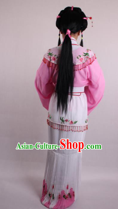 Professional Chinese Shaoxing Opera Rich Girl Pink Dress Ancient Traditional Peking Opera Costume for Women