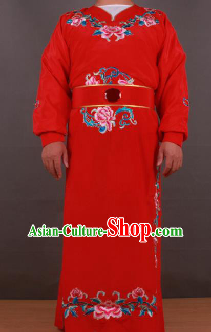 Chinese Shaoxing Opera Niche Jia Baoyu Red Robe Traditional Ancient Gifted Scholar Childe Costume for Men