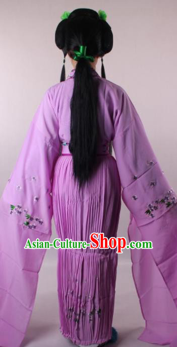 Professional Chinese Shaoxing Opera Princess Purple Dress Ancient Traditional Peking Opera Young Lady Costume for Women