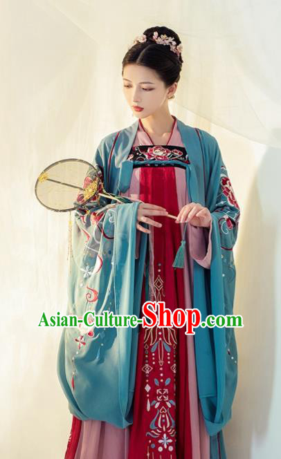 Chinese Ancient Drama Imperial Consort Hanfu Dress Traditional Tang Dynasty Court Concubine Replica Costumes for Women