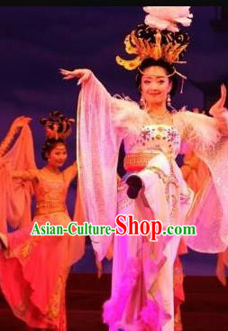 Traditional Chinese Classical Dance Ni Shang Yu Yi Wu Costume Stage Show Concubine Yang Beautiful Dance Dress for Women