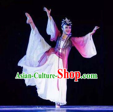 Traditional Chinese Classical Dance Ballet Ru Meng Ling Costume Stage Show Beautiful Dance Dress for Women