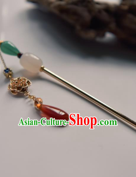 Chinese Ancient Princess Hair Accessories Traditional Hanfu Tassel Hairpins for Women
