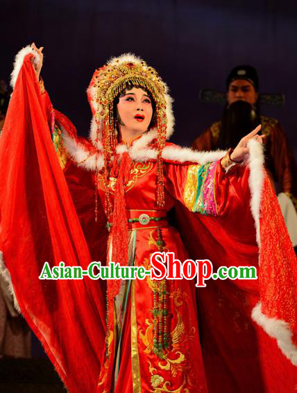 Beautiful Chinese Dance Beijing Opera Wang Zhaojun Red Costume Traditional Classical Dance Dress for Women