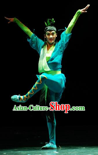 Traditional Chinese Classical Dance Costume Bamboo Dream Solo Dance Clothing for Men