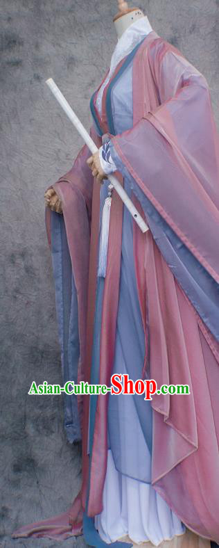 Traditional Chinese Cosplay Swordsman Nobility Childe Costume Ancient Royal Highness Hanfu Clothing for Men
