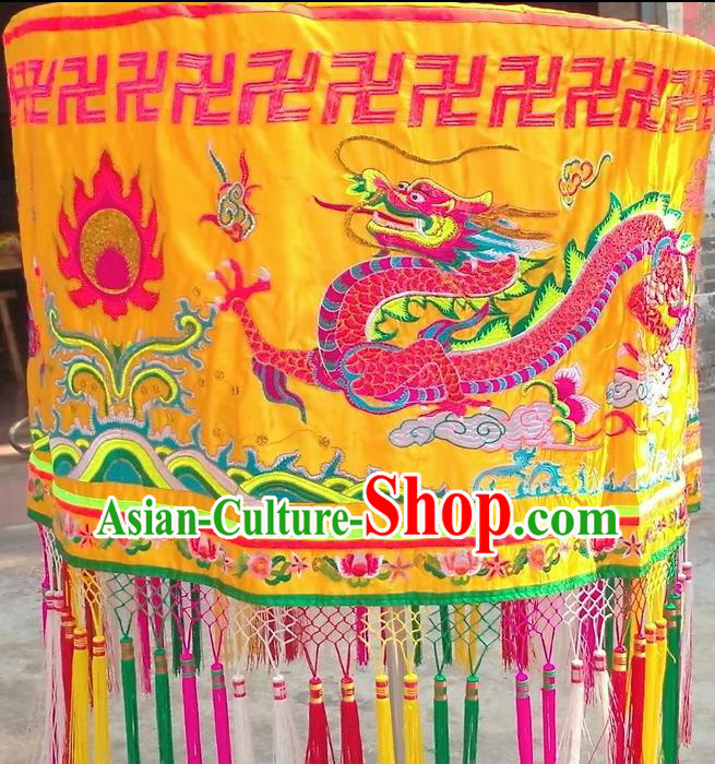 Chinese Traditional Temple Umbrella Flag Dragon Boat Competition Embroidered Dragon Flag