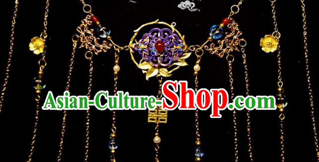 Chinese Ancient Hanfu Necklace Traditional Jewelry Accessories Headwear for Women