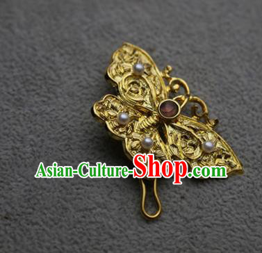 Chinese Ancient QueenGolden Butterfly Hair Claw Hairpins Traditional Hanfu Hair Clip Hair Accessories for Women