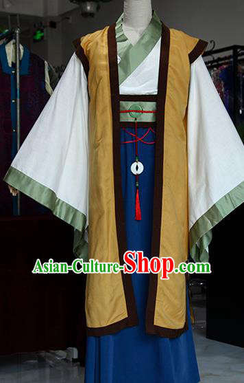 Chinese Ancient Drama Royal Highness Costumes Traditional Han Dynasty Swordsman Clothing for Men