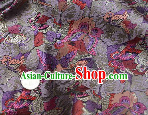 Traditional Chinese Royal Butterfly Pattern Design Brocade Silk Fabric Asian Satin Material