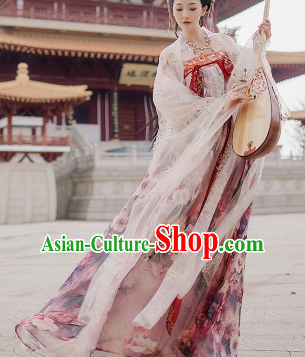 Traditional Chinese Tang Dynasty Court Dance Hanfu Dress Ancient Imperial Consort Replica Costumes for Women