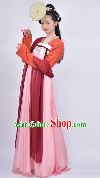 Chinese Traditional Tang Dynasty Court Princess Replica Costumes Ancient Palace Lady Hanfu Dress for Women