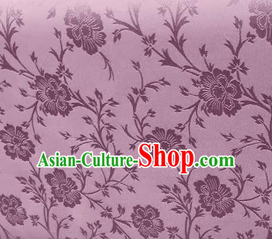 Chinese Traditional Flowers Pattern Design Pink Satin Brocade Fabric Asian Silk Material