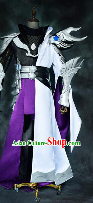 Chinese Ancient Drama Cosplay General Armor Clothing Traditional Hanfu Swordsman Costume for Men