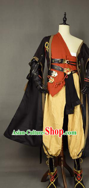 Chinese Ancient Cosplay Knight Beggar Clothing Traditional Hanfu Swordsman Costume for Men