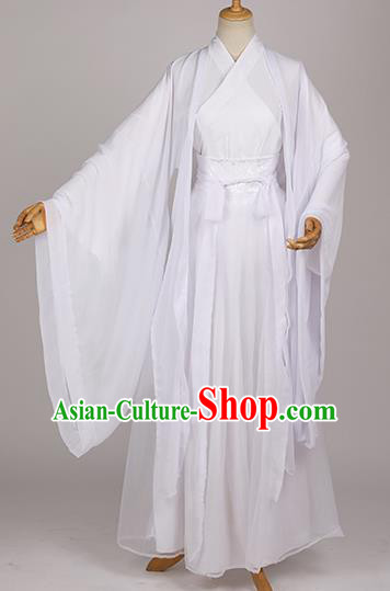 Chinese Ancient Cosplay Peri White Dress Traditional Hanfu Song Dynasty Princess Costume for Women