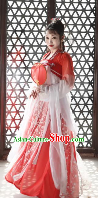 Chinese Traditional Tang Dynasty Palace Princess Replica Costumes Ancient Goddess Hanfu Dress for Women