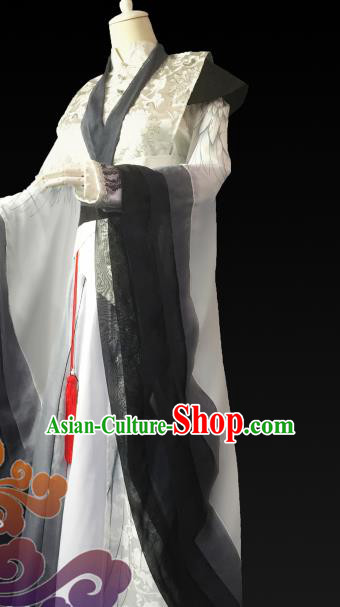 Custom Chinese Ancient Cosplay Taoist Priest Clothing Traditional Knight Swordsman Costume for Men