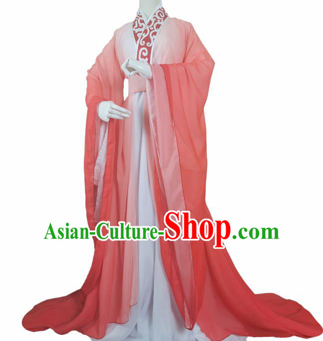 Chinese Ancient Cosplay Swordsman Orange Clothing Custom Traditional Royal Prince Costume for Men