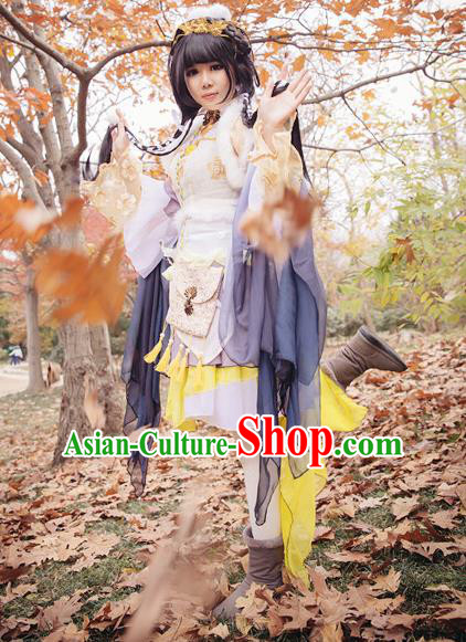 Traditional Chinese Cosplay Fairy Dress Ancient Court Lady Swordswoman Wedding Costume for Women