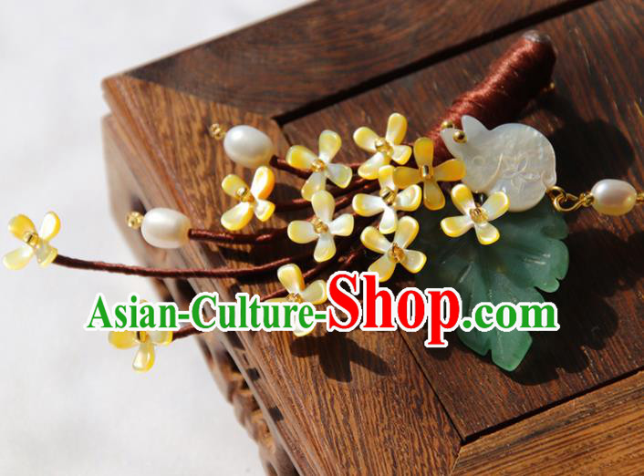 Chinese Ancient Court Fragrans Brooch Traditional Princess Hanfu Breastpin Accessories for Women