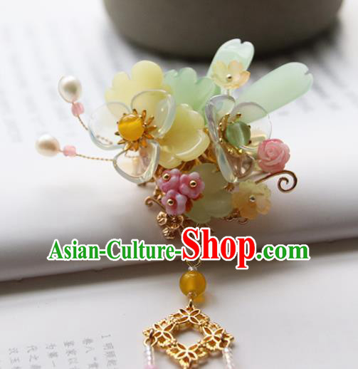 Chinese Ancient Princess Tassel Hair Stick Hairpins Traditional Handmade Hanfu Hair Accessories for Women