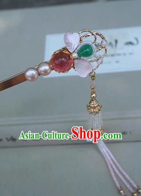 Chinese Ancient Princess Hairpins Tassel Hair Clip Traditional Handmade Hanfu Hair Accessories for Women