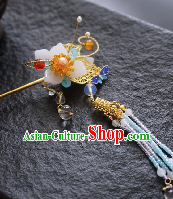 Chinese Ancient Princess Tassel Hairpins Traditional Handmade Hanfu Hair Accessories for Women